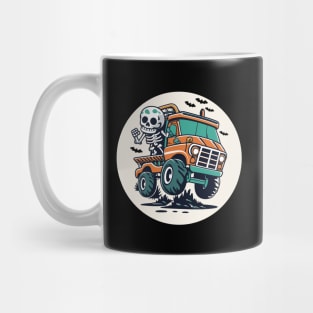 Skeleton Monster Truck Moon Candy Toddler Boys Halloween Mug